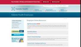 
							         Employee Online Resources - Kaleida Health – Buffalo, NY								  
							    
