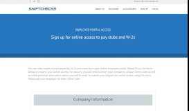 
							         Employee Portal Access - SwiftChecks								  
							    