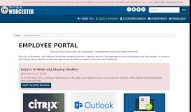 
							         Employee Portal | City of Worcester, MA								  
							    