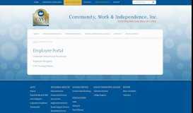 
							         Employee Portal | Community, Work & Independence, Inc.								  
							    