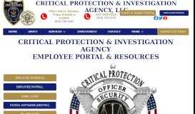 
							         Employee Portal - Critical Protection Investigation Agency								  
							    