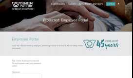 
							         Employee Portal | Deneen Pottery								  
							    