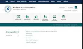 
							         Employee Portal / Employee Links - Anderson School District Five								  
							    