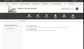 
							         Employee Portal / Employee Portal - Halifax County Schools								  
							    