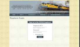 
							         Employee Portal - Fort Worth & Western Railroad (FWWR)								  
							    