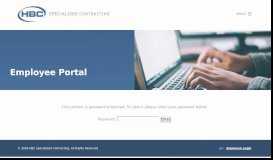 
							         Employee Portal - HBC								  
							    