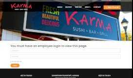 
							         Employee Portal - Karma Sushi								  
							    