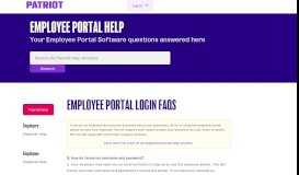
							         Employee Portal Login FAQs - Patriot Software								  
							    
