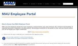 
							         Employee Portal - MAU Workforce Solutions								  
							    