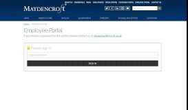 
							         Employee Portal | Maydencroft Limited								  
							    