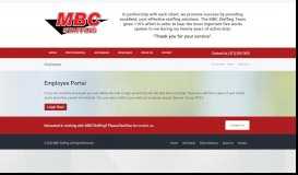 
							         Employee Portal - MBC Staffing								  
							    