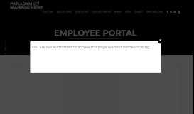 
							         Employee Portal - Paradyme Management								  
							    
