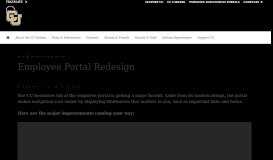 
							         Employee Portal Redesign | University of Colorado								  
							    