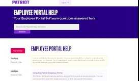 
							         Employee Portal Registration Access in Patriot Software								  
							    