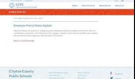 
							         Employee Portal Status Update - CCPS								  
							    
