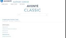 
							         Employee Portal Test - Avionte Support Center								  
							    