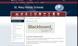 
							         Employee Portals / Blackboard LMS - St. Mary Parish Schools								  
							    