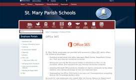 
							         Employee Portals / Office 365 - St. Mary Parish Schools								  
							    