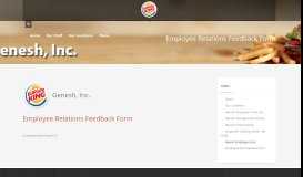 
							         Employee Relations Feedback Form - Genesh Inc.								  
							    