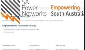 
							         Employee remote access - SA Power Networks								  
							    