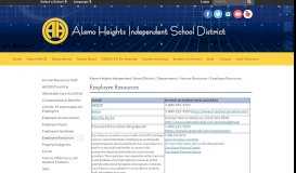 
							         Employee Resources - Alamo Heights Independent School District								  
							    