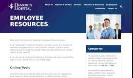 
							         Employee Resources | Dameron Hospital								  
							    
