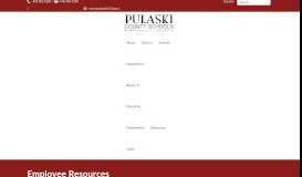 
							         Employee Resources | Pulaski County Schools								  
							    
