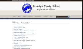 
							         Employee Resources - Randolph County Schools								  
							    