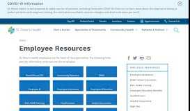 
							         Employee Resources | St. Peter's Health								  
							    