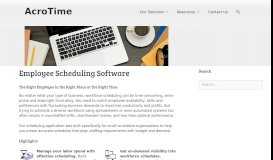 
							         Employee Scheduling Software and Management - AcroTime								  
							    
