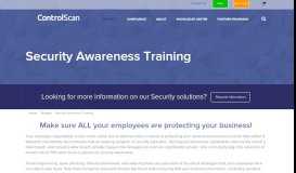 
							         Employee Security Awareness Training from ControlScan								  
							    