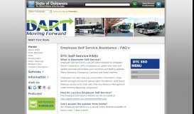 
							         Employee Self Service Assistance - FAQ's - DART First State								  
							    