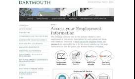 
							         Employee Self-Service - Dartmouth College								  
							    