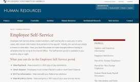 
							         Employee Self-Service (ESS) | CUA								  
							    