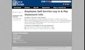 
							         Employee Self Service Log In & Pay Statement Info - City of ...								  
							    