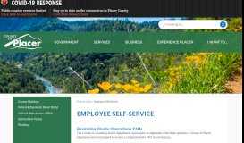 
							         Employee Self-Service | Placer County, CA								  
							    