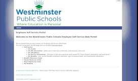 
							         Employee Self Service Portal - Westminster Public Schools								  
							    