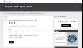 
							         Employee Self Service Suite Demo - Microsoft Dynamics GP Forum ...								  
							    