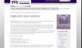 
							         Employee Self-Service - TCU | Human Resources								  
							    