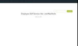 
							         Employee Self Service: Vor- und Nachteile - Softgarden								  
							    