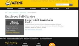 
							         Employee Self-Service - Wayne State College								  
							    