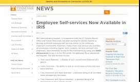 
							         Employee Self-services Now Available in IRIS – News								  
							    
