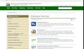 
							         Employee Services Home Page - USDA APHIS								  
							    