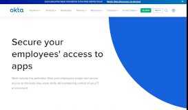
							         Employee Single Sign-On (SSO) to Apps | Okta								  
							    
