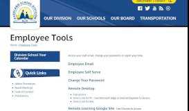 
							         Employee Tools - Parkland School Division								  
							    