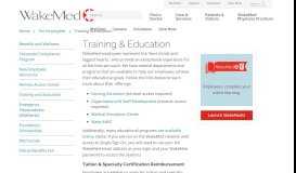 
							         Employee Training & Education | Raleigh, North Carolina ... - WakeMed								  
							    