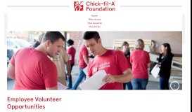 
							         Employee Volunteer Opportunities | Chick-fil-A Foundation								  
							    