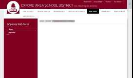 
							         Employee Web Portal / Home - Oxford Area School District								  
							    