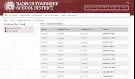 
							         Employee Web Portal / Payroll Schedule - Radnor Township School ...								  
							    