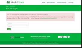 
							         Employee Website - Marshall Health								  
							    
